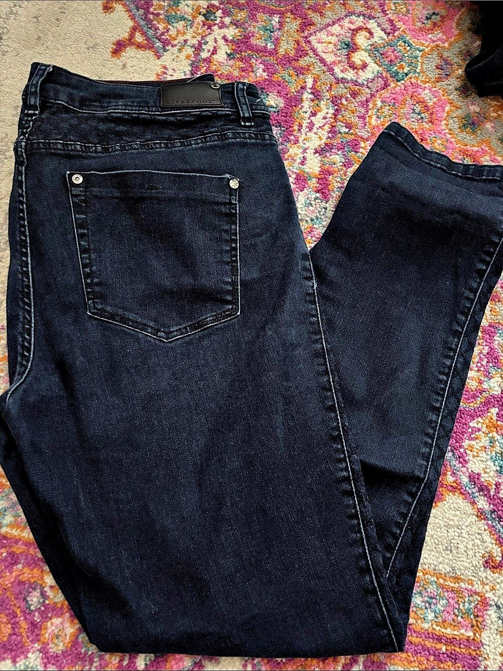 Liverpool Abby Skinny Jeans in Black Waist 14/32 Like New